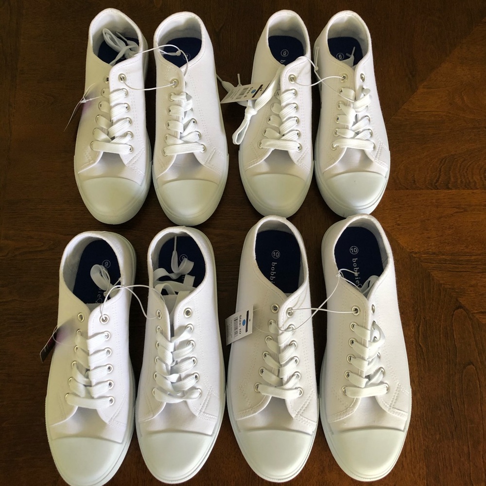 Ladies White Canvas Sneakers